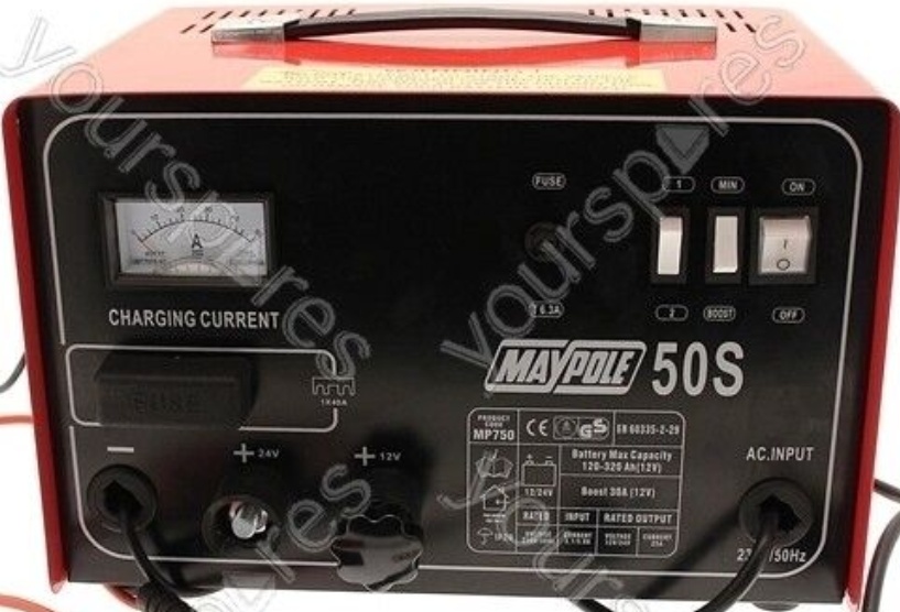 Maypole MP750 12/24V 30A Heavy Duty Metal Cased Battery Charger CARS Caravan HGV