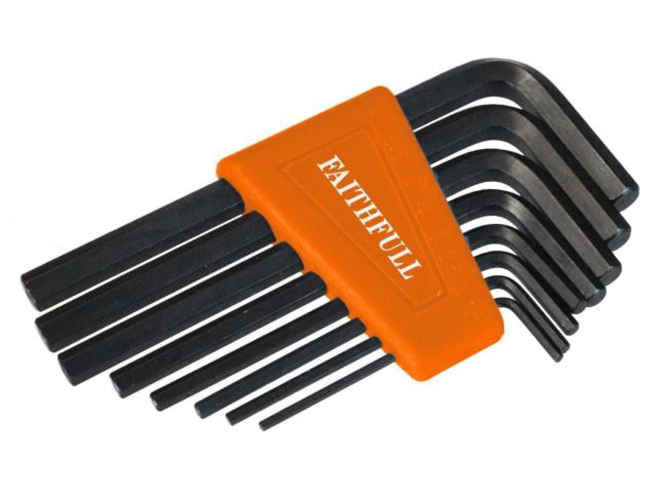 ALLEN KEYS SET OF 8 METRIC SHORT ARM HEXAGON WRENCHES 1.5mm-6mm, FAITHFULL HKS8M