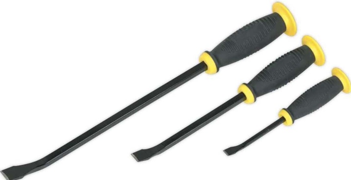 Sealey S0558 Siegen Pry Bar Set with Hammer Cap 3pc