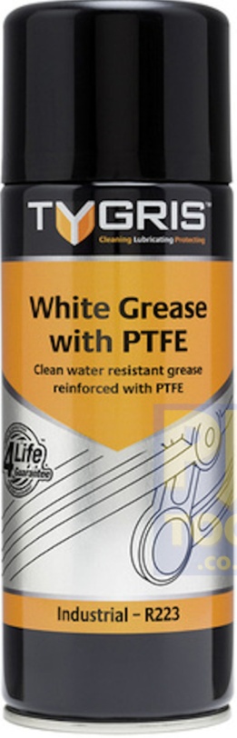 Tygris R223 400ml white lithium grease with PTFE lubricant spray