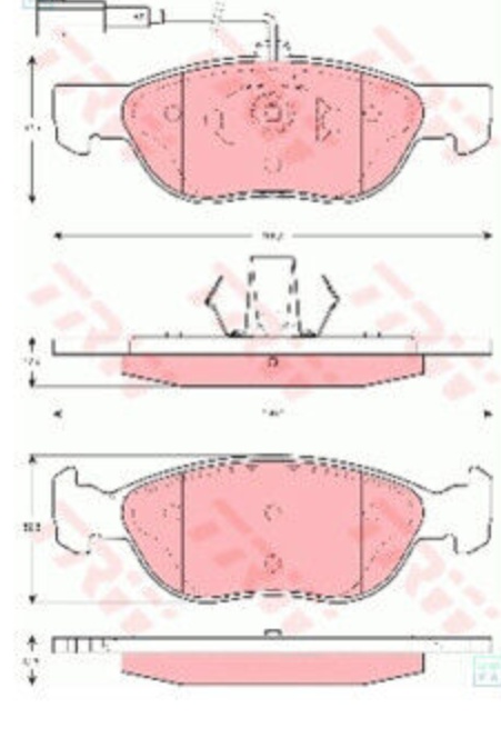 Front TRW-OE GDB1486 Brake Pad Set, disc brake for ALFA ROMEO