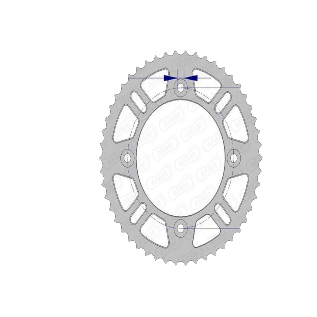 AFAM Aluminum Crown 72102-Pitch 428 For Motorcycle Spare Parts Accessories