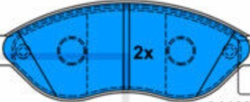 ATE 13.0460-4809.2 Brake Pad Set, disc brake for ,CITROËN,FIAT,PEUGEOT