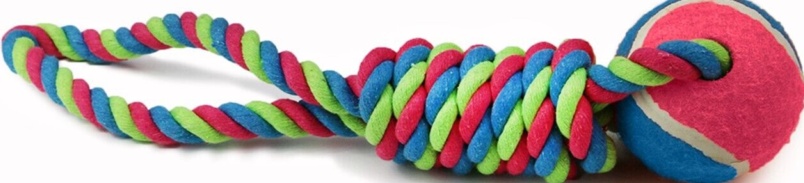 Ancol Ropey Ragger Ball Coil Tugger Dog Toy, Fetch, Chase, Tug, Chew 991295
