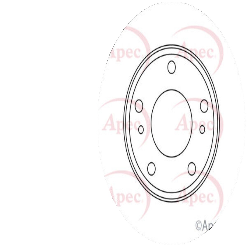Brake Disc APEC DSK2225 Front Vented Fits Nissan Largo Serena Vanette Cargo