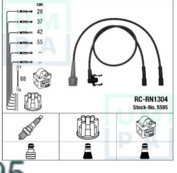 5595 NGK Ignition Cable Kit for RENAULT