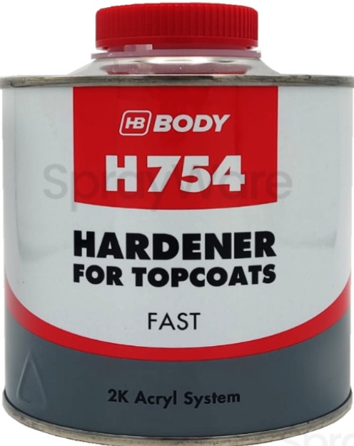 HB Body H754 Activator 2K Hardener 500ML Topcoats Fast Acrylic Paints Clearcoats