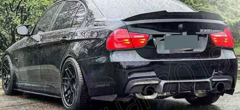 TWIN TAILPIPE STYLE REAR DIFFUSER FOR BMW 3ER E90 E91 335i 335d 05-12 F1 STYLE