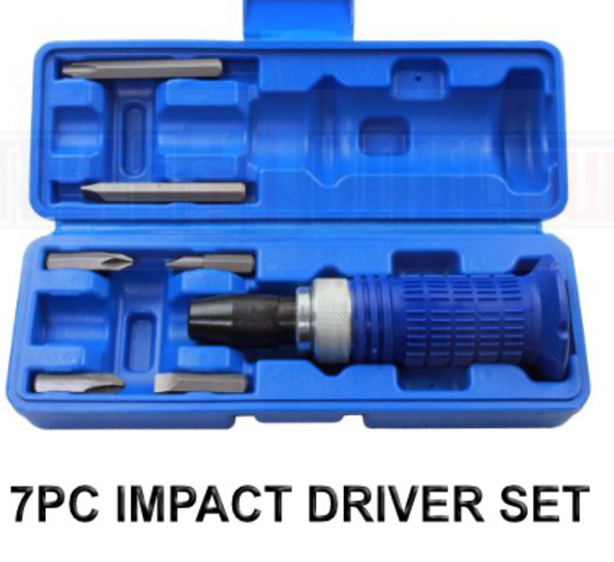 US PRO Tools 7pc Impact Driver Set Impact Screwdriver Bit Long & Short Bits 1622