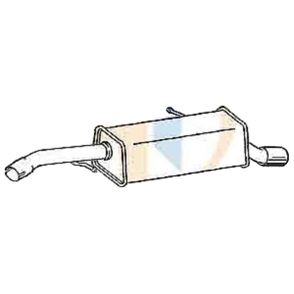 Klarius box with tail pipe fits Citroën c2 1.4 03-05 CN529M