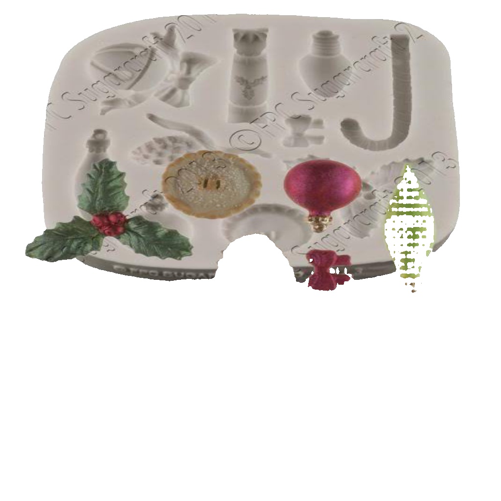 Silicone mould Xmas Mini Decorations | Food Use FPC Sugarcraft FREE UK shipping!