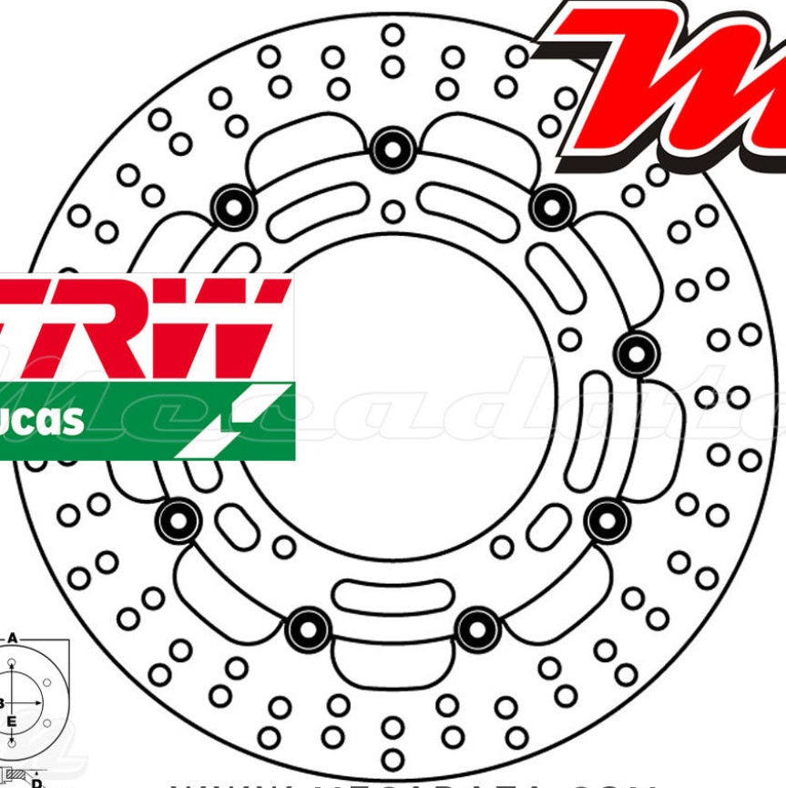 Free Shipping TRW MSW 242 Brake Disc For Motorcycle Parts Accessories
