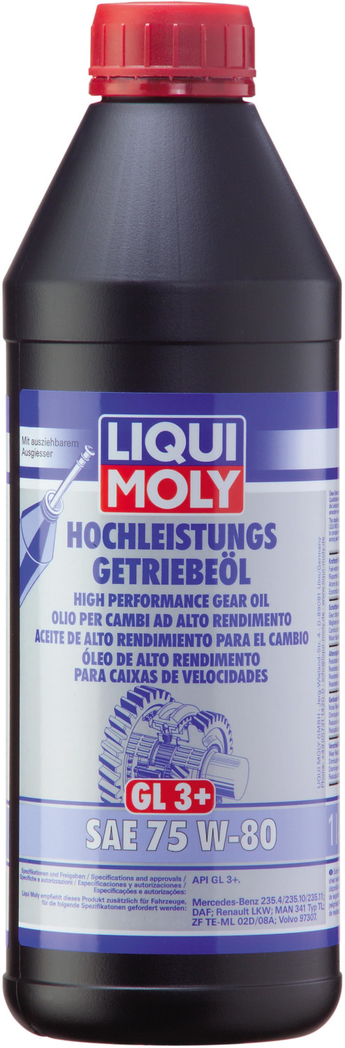 Liqui Moly Hochleistungs-Getriebeöl GL3+ 75W-80 1 Liter Synthese Getriebe Öl