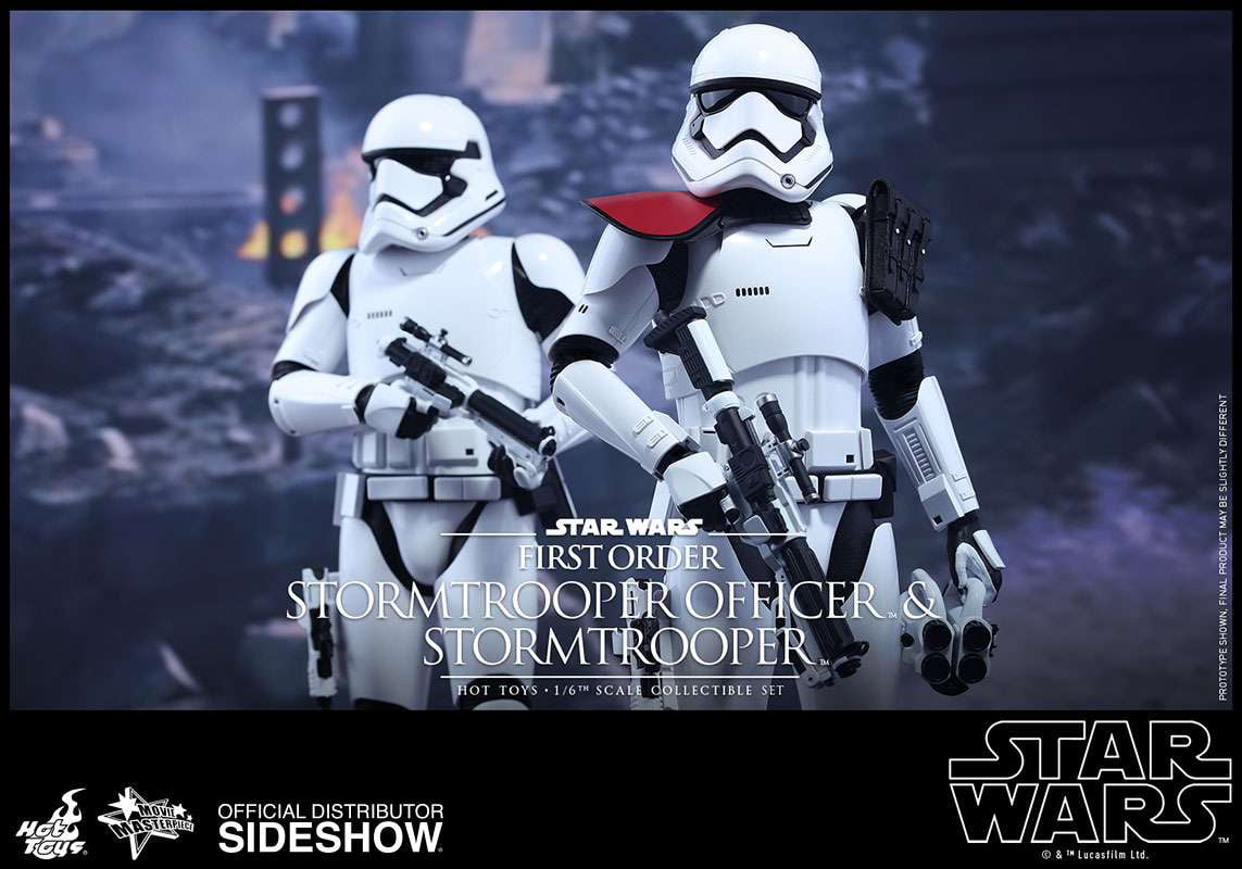 STAR WARS - First Order Stormtrooper & FOS Officer Action Figure Hot Toys MMS335