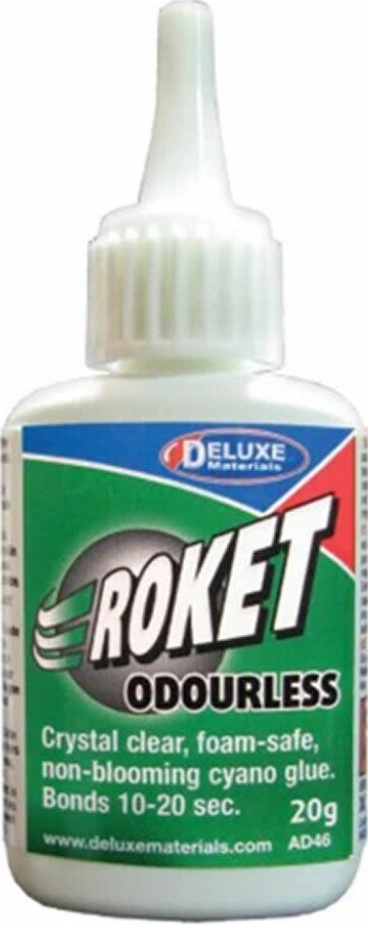 ROKET ODOURLESS CA 20g Thick Cyano Glue Max gap fill AD46 Deluxe Materials
