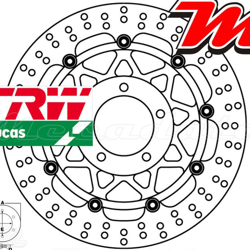 Free Shipping TRW MSW 278 Brake Disc For Motorcycle Parts Accessories