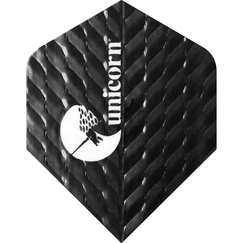 Unicorn Q.100 Plus Dart Flights - Black - 3 Pack