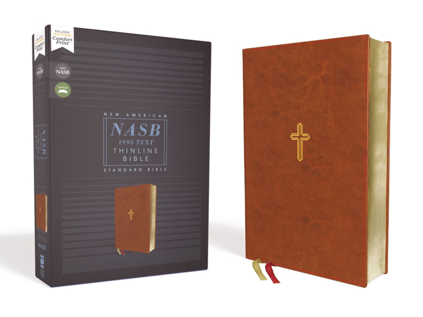 NASB, Thinline Bible, Leathersoft, Brown, Red Letter, 1995 Te... - 9780310450962