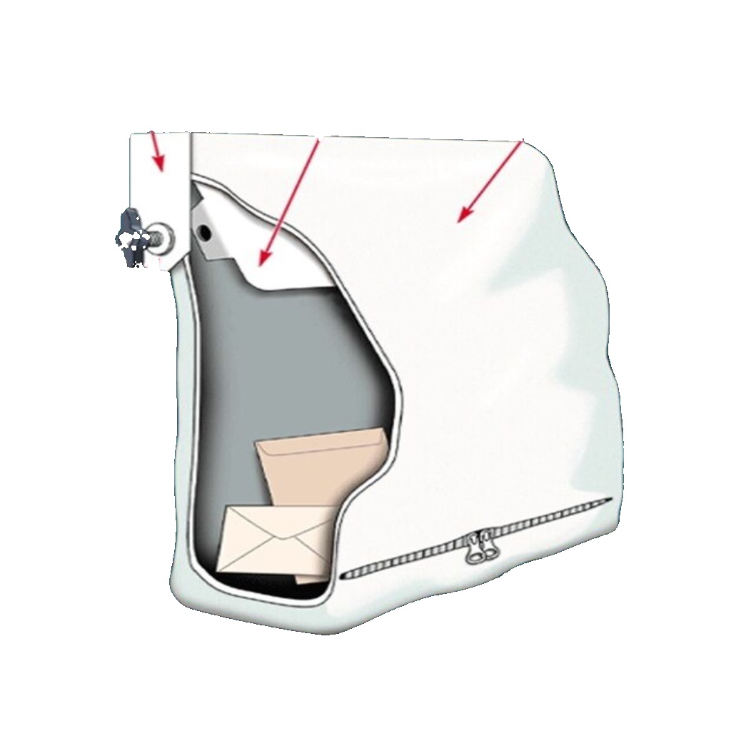 Fire Proof Retardant Resistant Security Letterbox Bag. Internal Security Cover