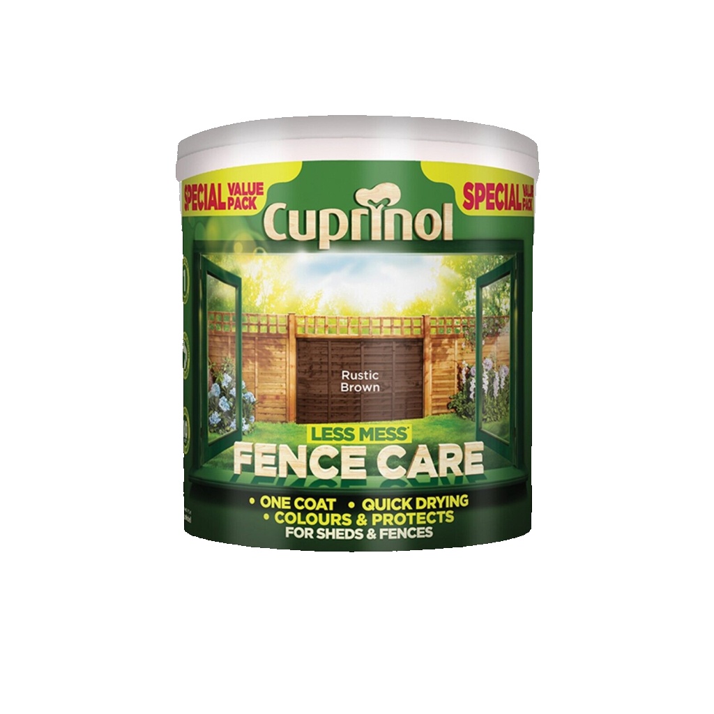 Cuprinol Less Mess Fence Care Rustic Brown 6 Litre CUPLMFCRB6L