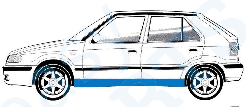 SKODA FELICIA 1994-2001 FULL SILL REPAIR PANEL ROCKER PANEL / LEFT LH