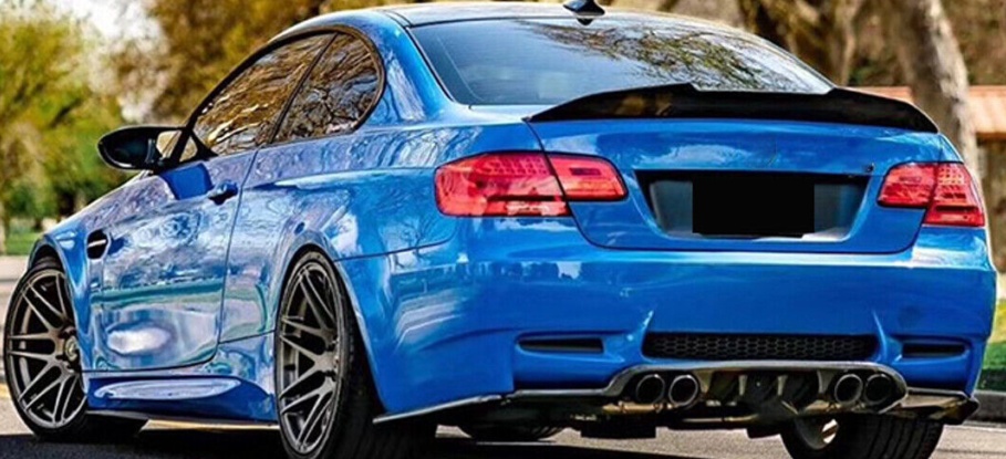 For BMW E92 3-Series Coupe 07-13 PSM Style Rear Trunk Spoiler Lip Glossy Black