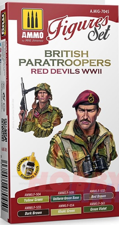 Ammo British Paratroopers Red Devils WWII Set 6 jars 17ml Mig Jimenez MIG7045