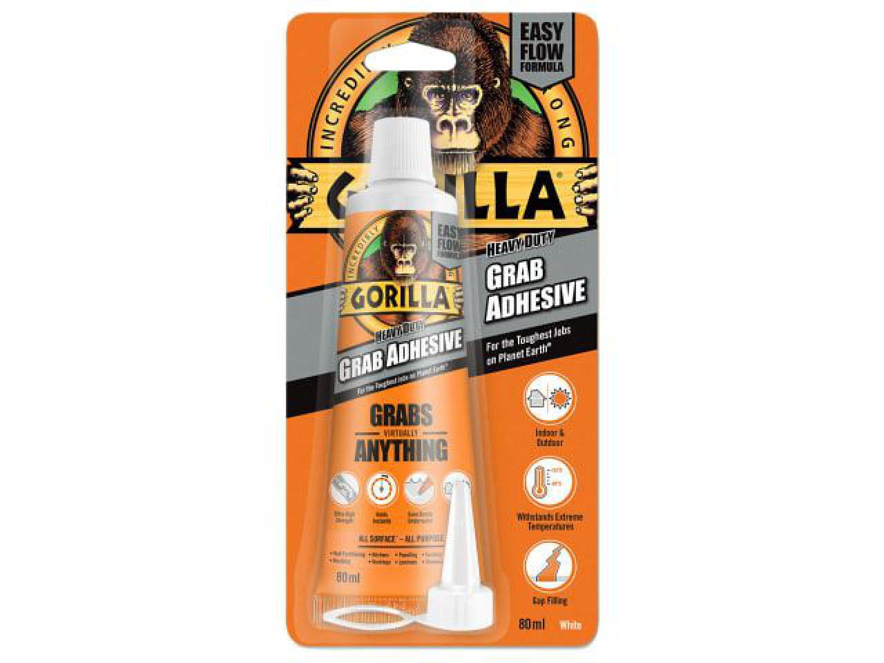 Gorilla Glue Gorilla Heavy-Duty Grab Adhesive White 80ml GRGHDGA80WH - Image 3