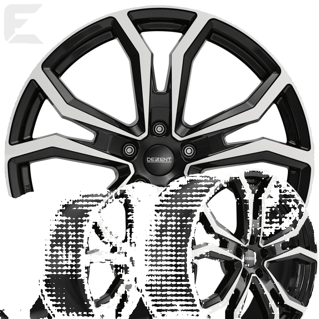 ALLOY WHEEL DEZENT TV DARK FOR AUDI S3 8.5X20 5X112 BLACK/POLISHED IDY - Image 3