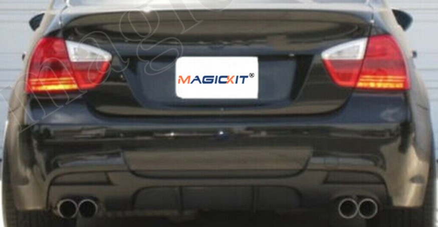 GLOSS BLACK M SPORT REAR BUMPER DIFFUSER FOR BMW E90 3 SERIES SALOON 2005-6/2012