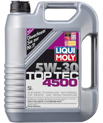 1 x Liqui Moly Top Tec 4500 5W30 Synthetic Technology Engine Oil - 5 Litre
