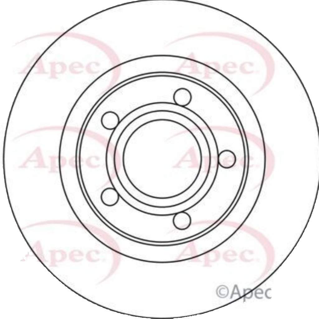 Apec Brake Disc Rear Single 8E0615301B 8E0615301D 8E0615301P DSK776
