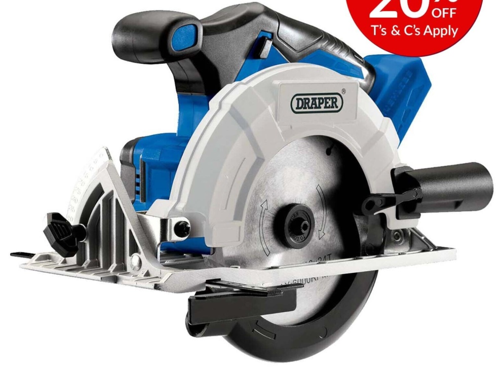 Draper D20 20V Brushless Circular Saw (Sold Bare) - Image 2