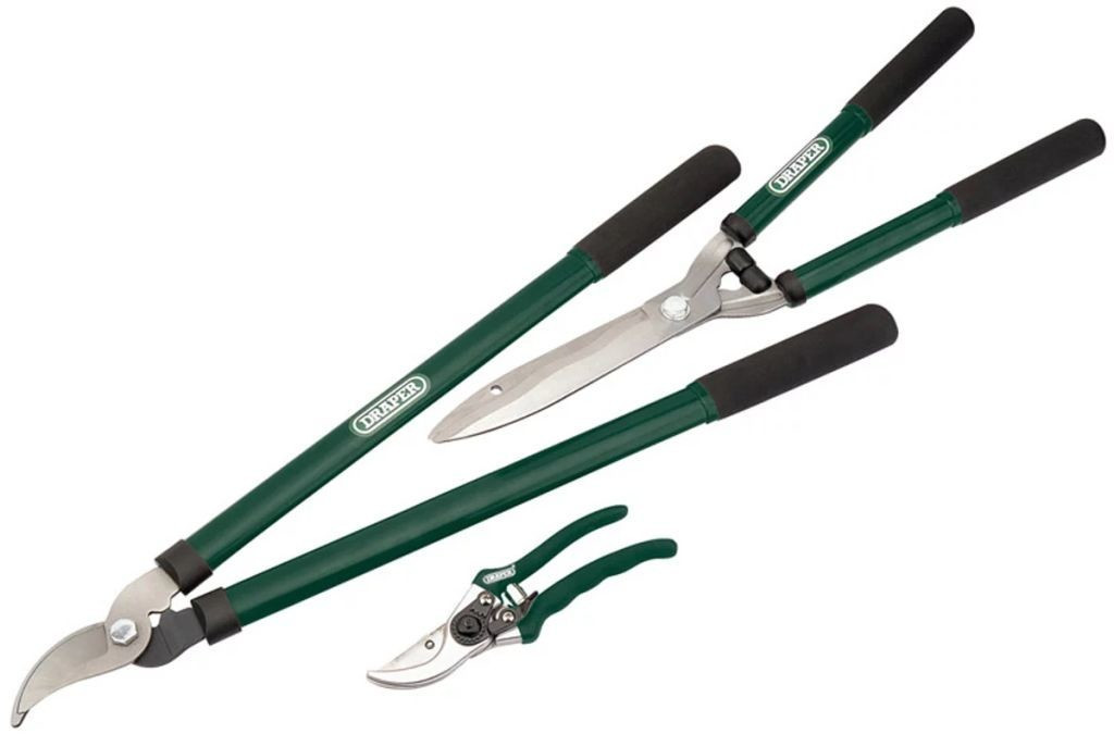 Draper 28210 Lopper Shears Secateur 3 Pce Set Hedge Tree Pruning Cutting Garden