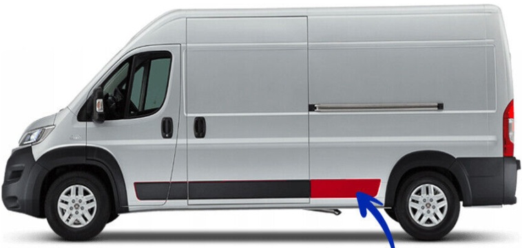 Trim Moulding Panel Lwb O/S With Clips Rear Left For Relay Ducato Boxer 8547.X1