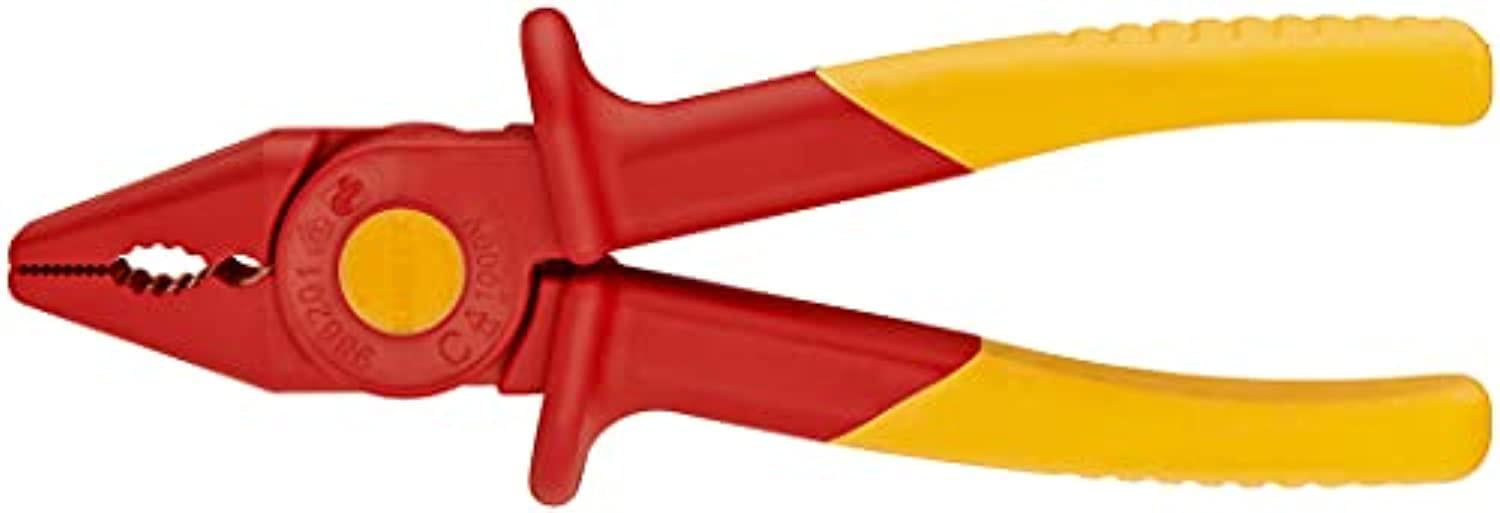 KNIPEX VDE 1000V NSULATED PLASTIC FLAT NOSE PLIERS, 180mm - 98 62 01