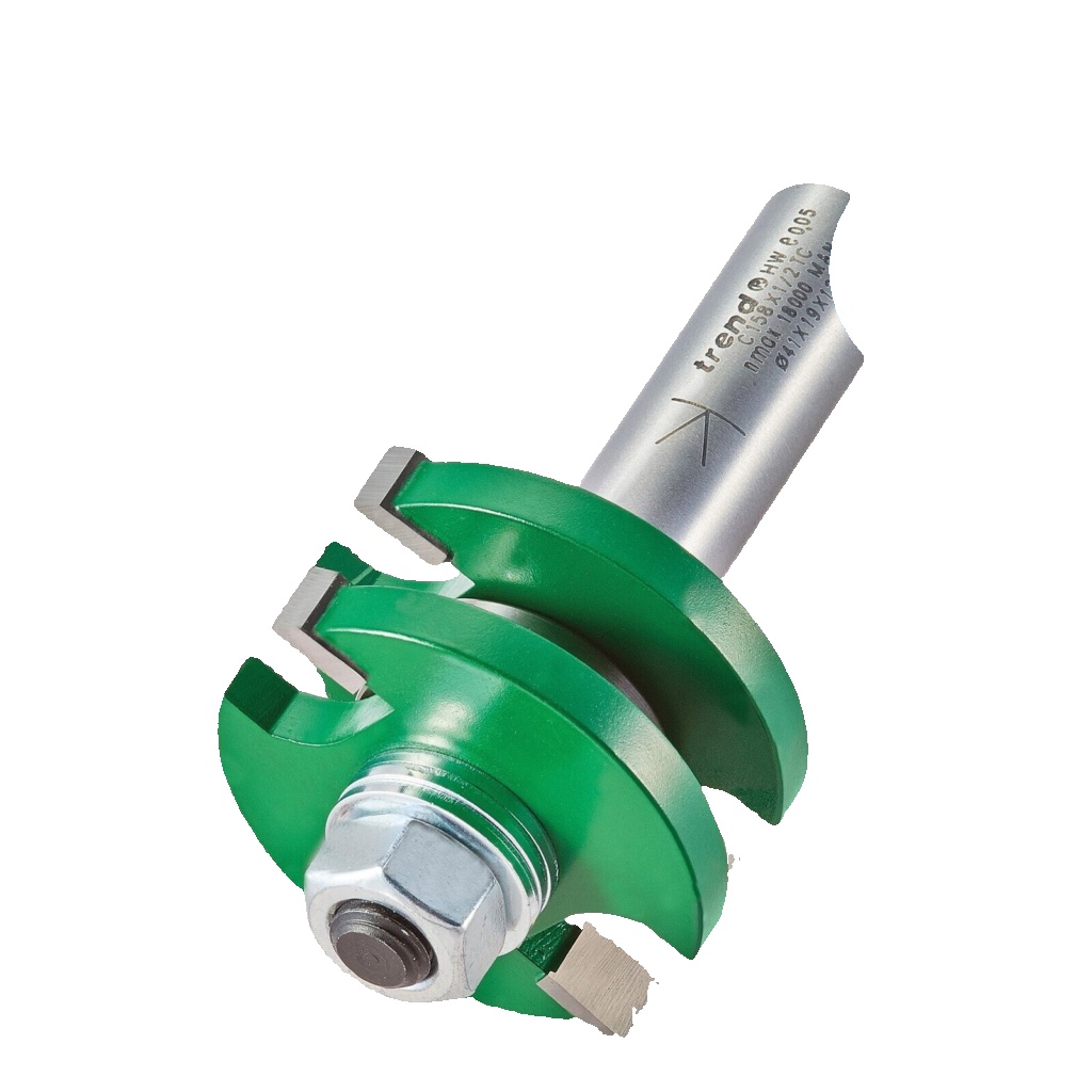 Trend C158X1/2TC CraftPro Tongue and Groover Router Cutter 41mm Dia x 1/2 Shank