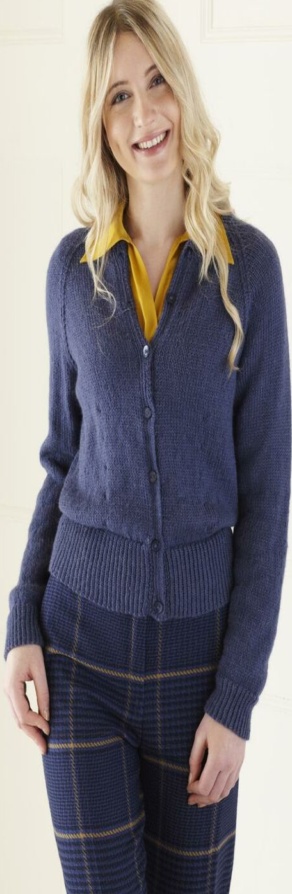 Easy Knit Raglan Sleeve Cardigans Womens Double Knitting Pattern King Cole 5412