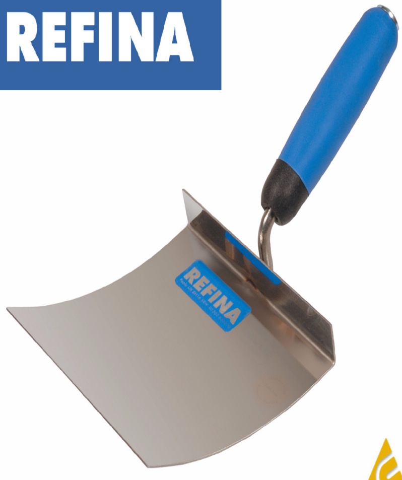Refina REF-232510 Rust Free Stainless Steel Blue Handle 10"" Harling Trowel
