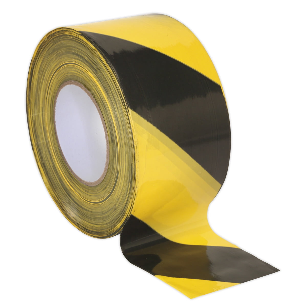 Sealey BTBY Non-Adhesive Hazard Warning Barrier Tape 80mm x 100m - Black