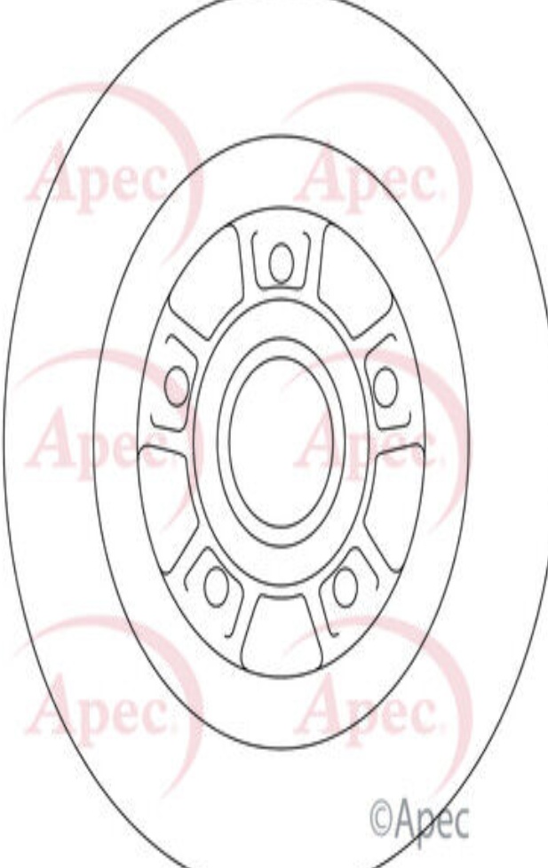 2X APEC REAR BRAKE DISC FOR RENAULT MEGANE