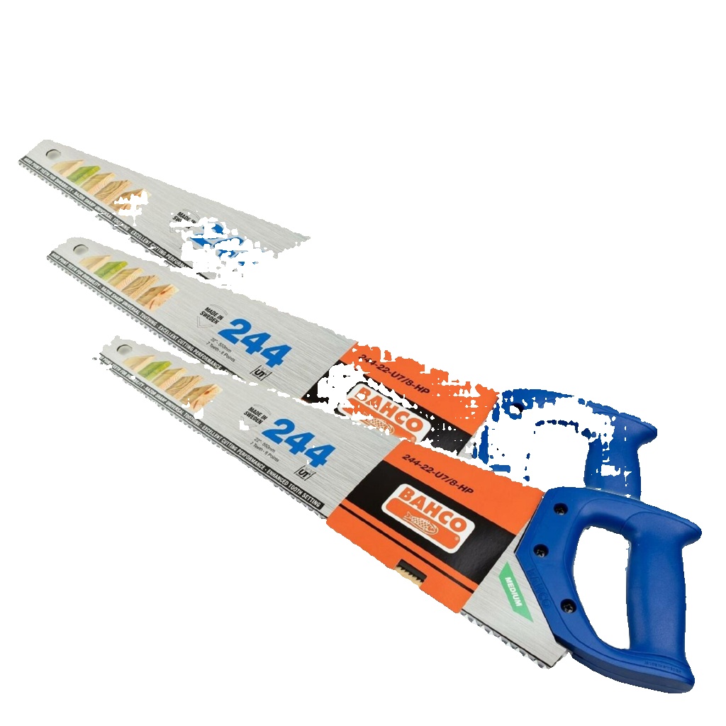 3 x Bahco 244-22-U7/8-HP 22"" Universal Tooth Hardpoint Hand Saw 7TPI