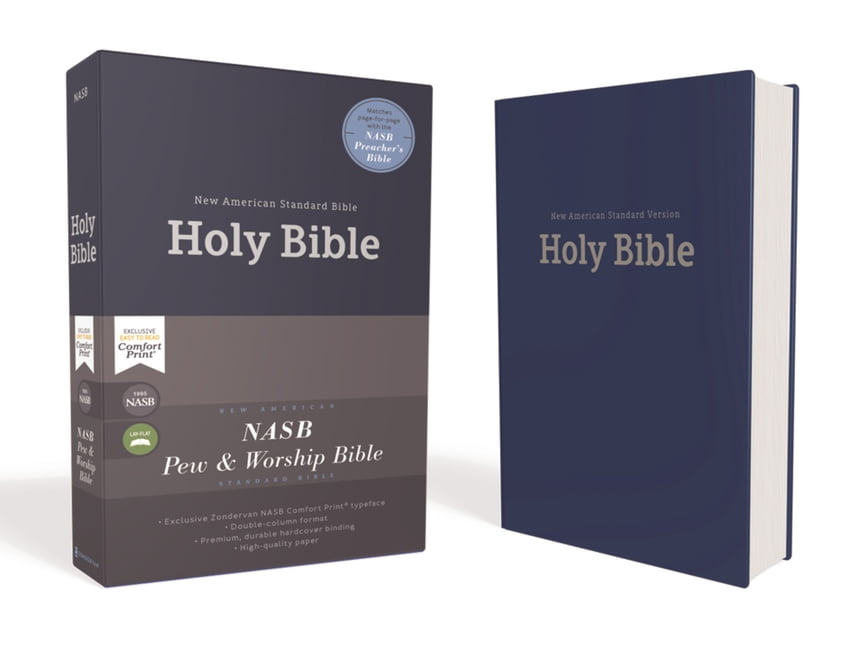 NASB, Church Bible (Pew Bible), Hardcover, Blue, 1995 Text, C... - 9780310451051