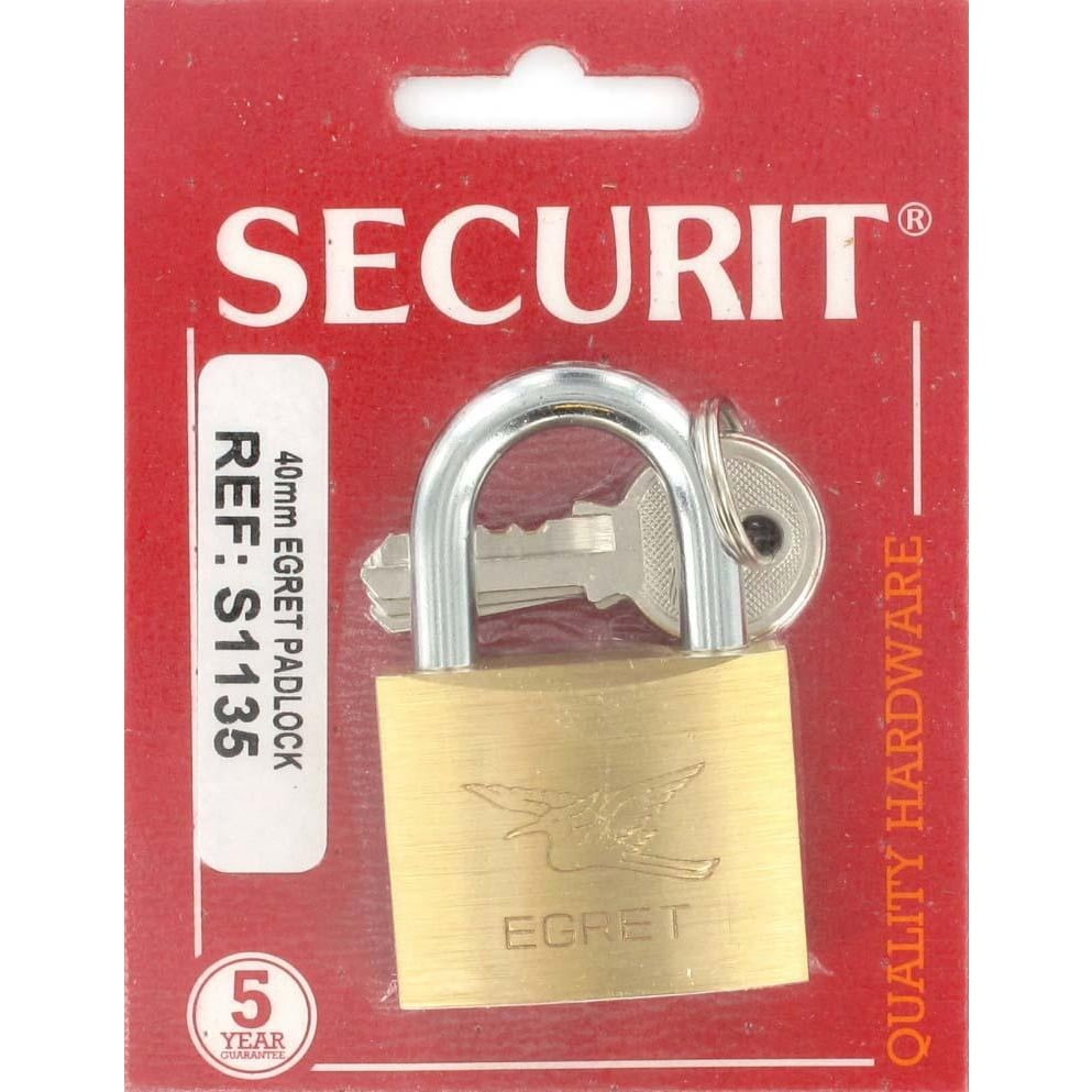Securit Cylinder Action Padlock - Gold