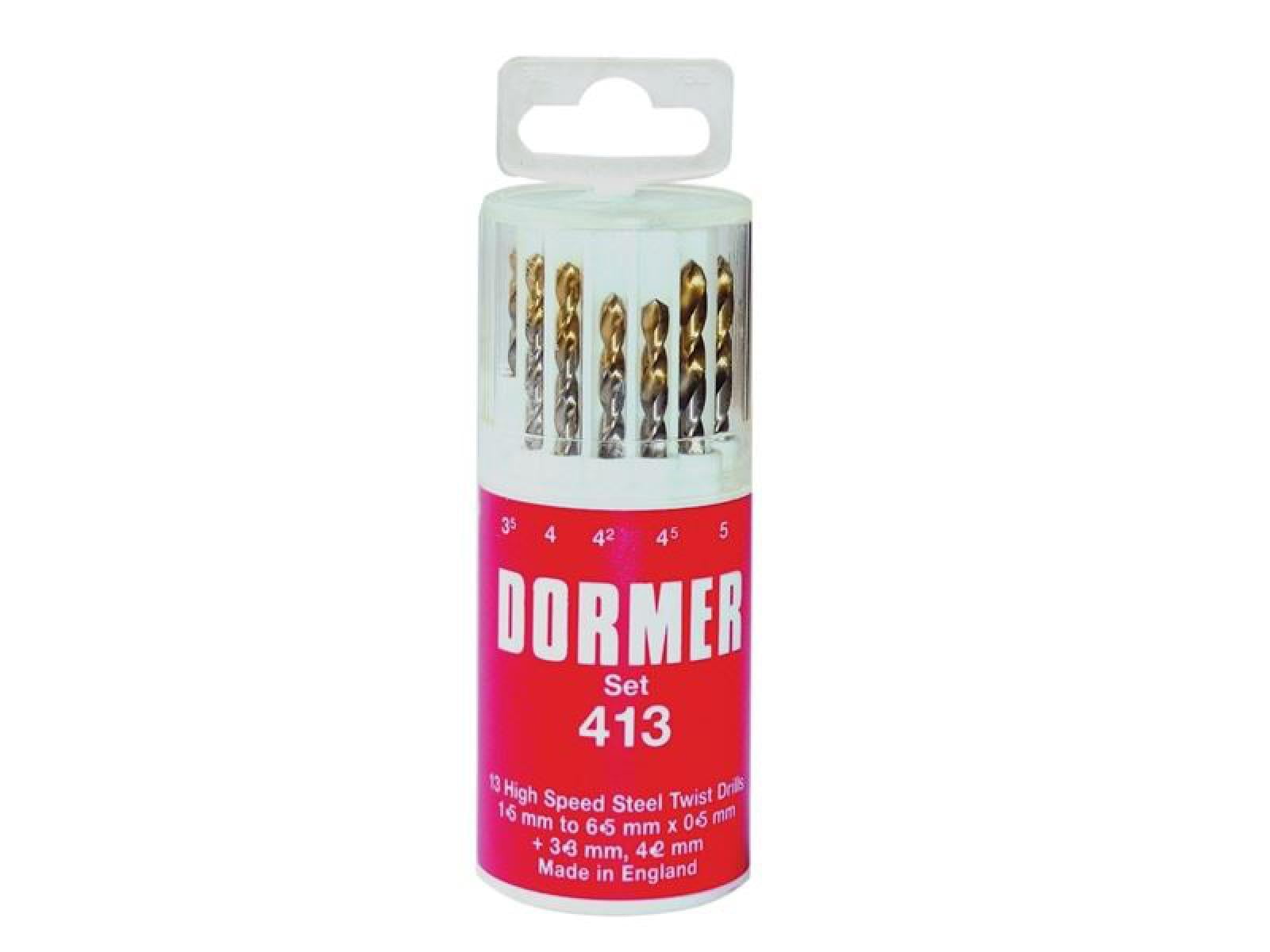 Dormer A094 No.413 HSS TiN Coated Drill Set of 13 1.5- 6.50mm x 0.5mm DORA09441 - Image 5
