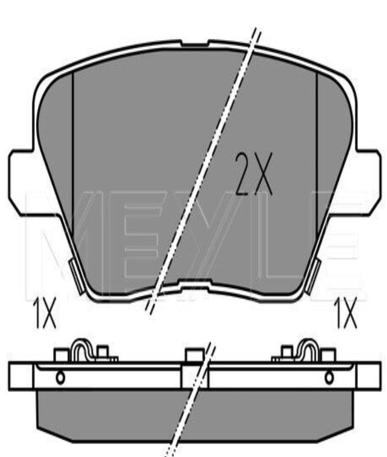Rear MEYLE GERMANY 025 226 7516 Brake Pad Set, disc brake for HYUNDAI,KIA