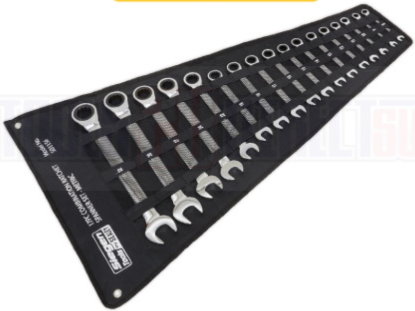 Sealey S01156 Siegen Combination Ratchet Spanner Set 17pc