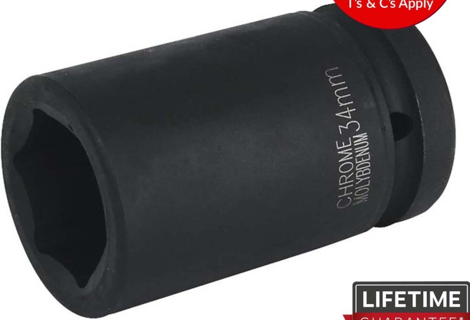 Sealey IS134D Premier Deep Impact Socket 1""Sq Drive 34mm