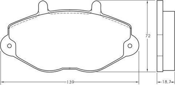 Original A.B.S. Brake Pad Set Disc Brake 36785 for Ford