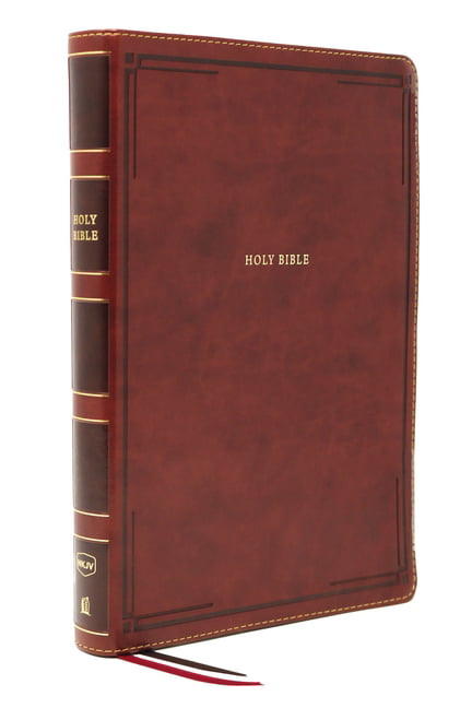NKJV Holy Bible, Giant Print Thinline Bible, Brown Leathersof... - 9780785231691